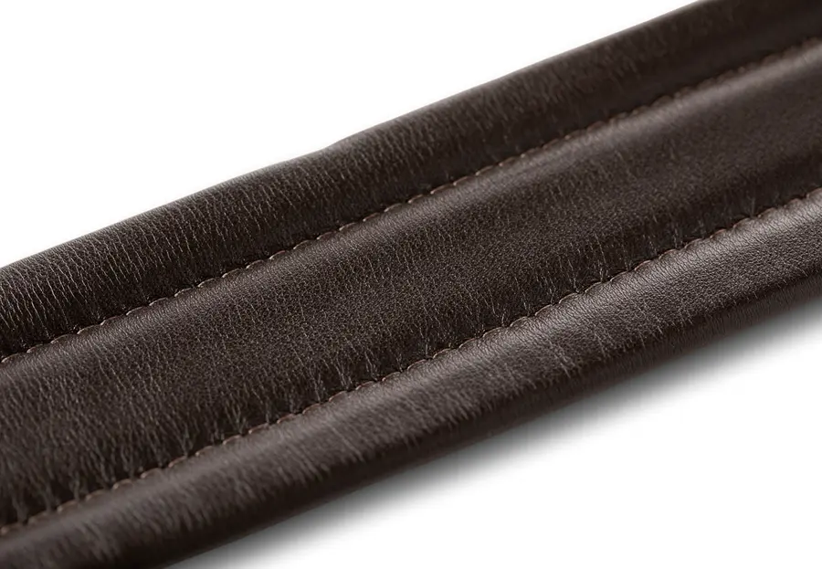 Taylor Century Strap, Med Brown Leather 2.5" Med Brown/Butterscotch/Black 