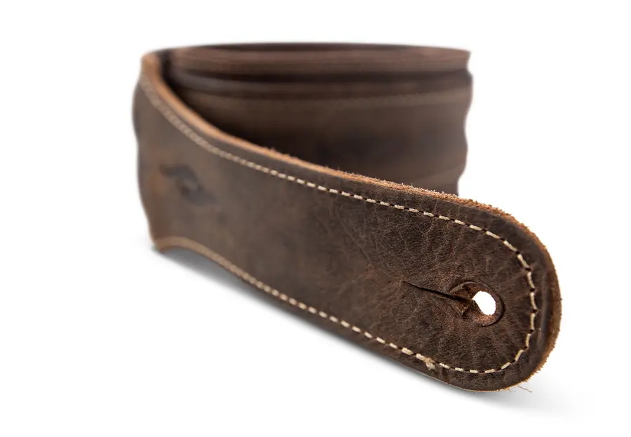 Taylor Element Strap Dark Brown Distress Leather, 3" 