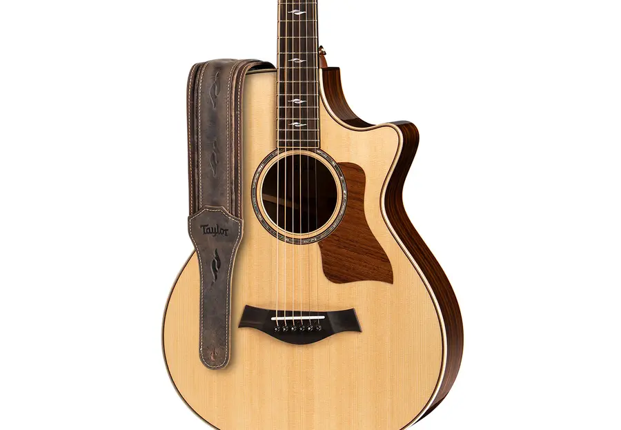 Taylor Element Strap Dark Brown Distress Leather, 3" 