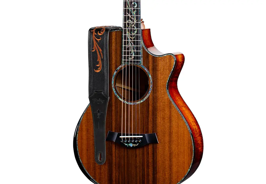 Taylor Nouveau Strap, Black Leather 2.5" 