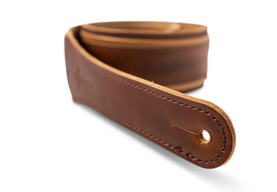 Taylor Nouveau Strap, Med Brown Leather 2.5" Brown, Butterscotch, Distress Brown 