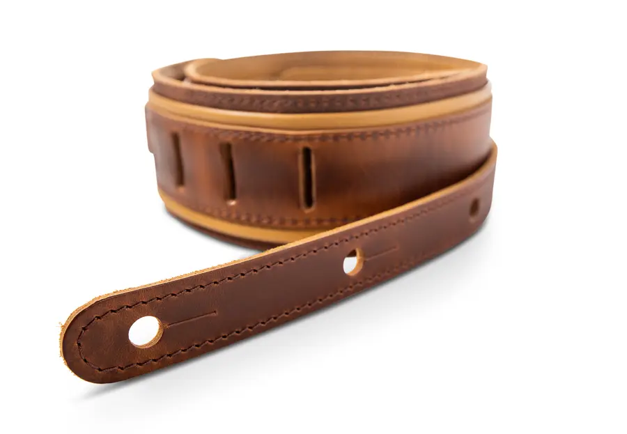 Taylor Nouveau Strap, Med Brown Leather 2.5" Brown, Butterscotch, Distress Brown 