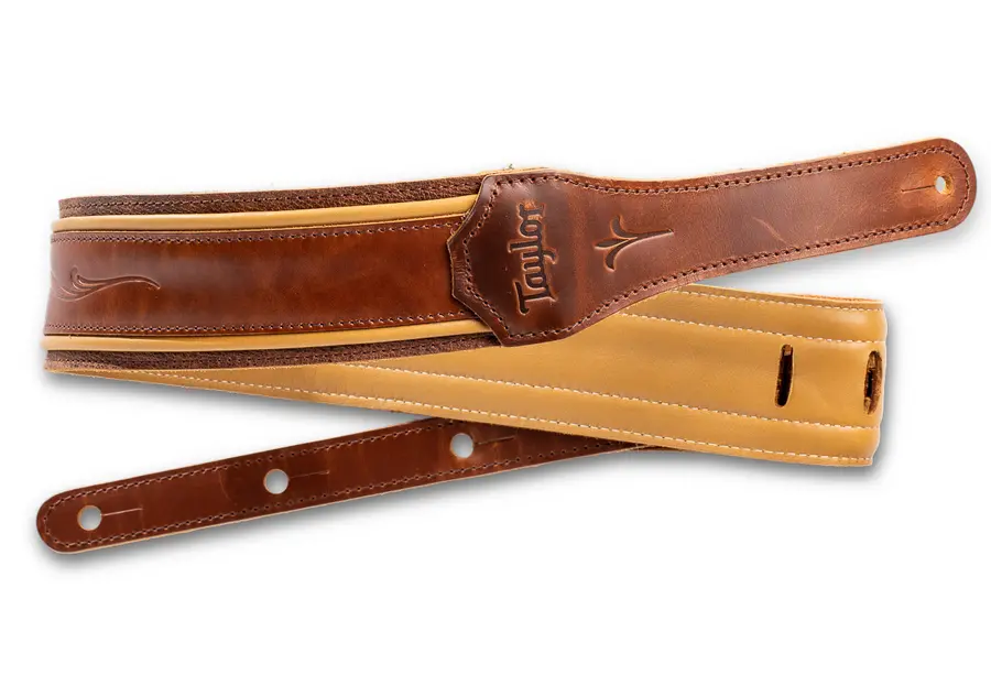 Taylor Spring Vine Strap Brown Leather, 2.5", Butterscotch Trim 