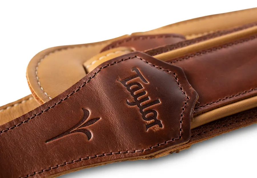 Taylor Spring Vine Strap Brown Leather, 2.5", Butterscotch Trim 