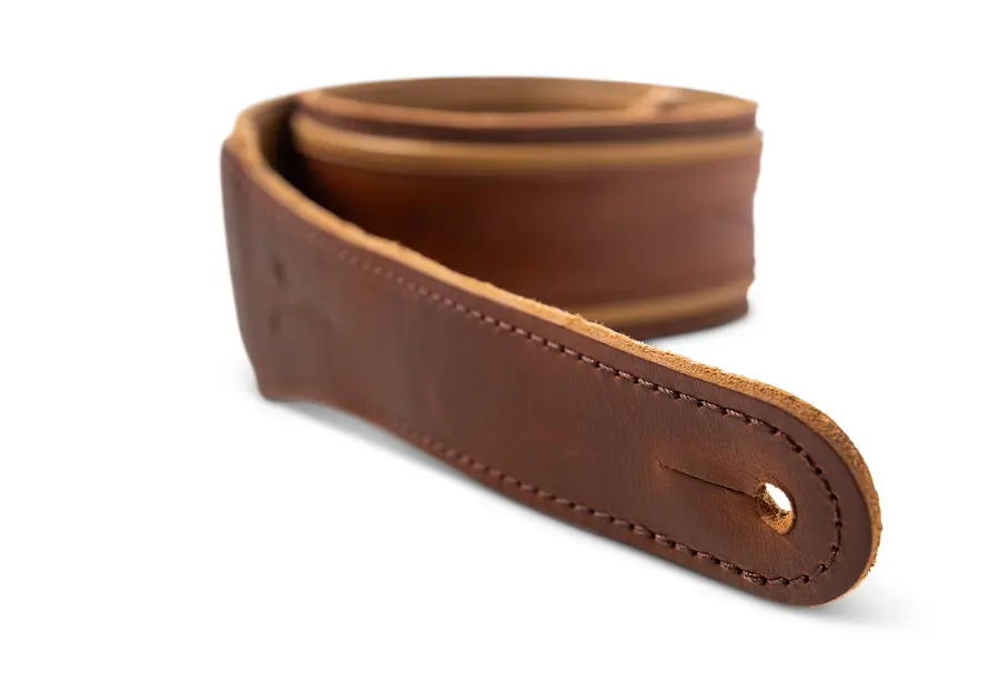 Taylor Spring Vine Strap Brown Leather, 2.5", Butterscotch Trim 