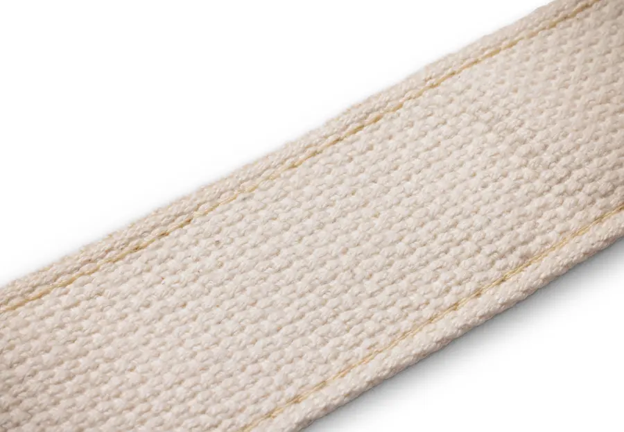 Taylor Academy Strap, White/Blue Jacquard Cotton, 2" Amber Buckle 