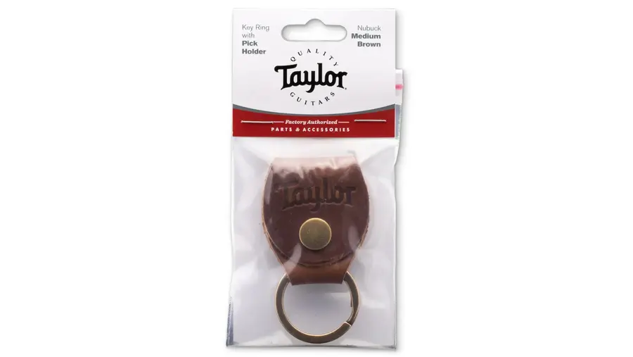 Taylor Key Ring w/Pick Holder, Med Brown 