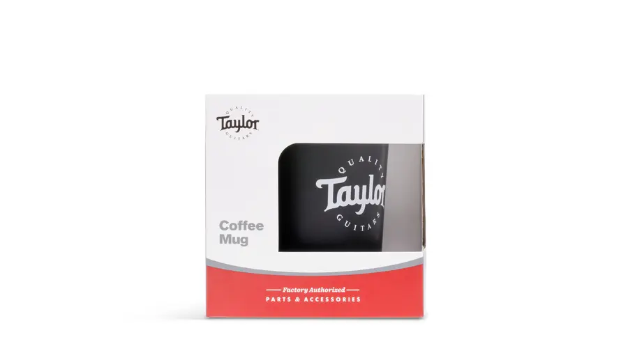 Taylor Rocca Coffee Mug Black, White Logo 