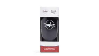 Taylor Travel Coffee Mug Black, White Logo