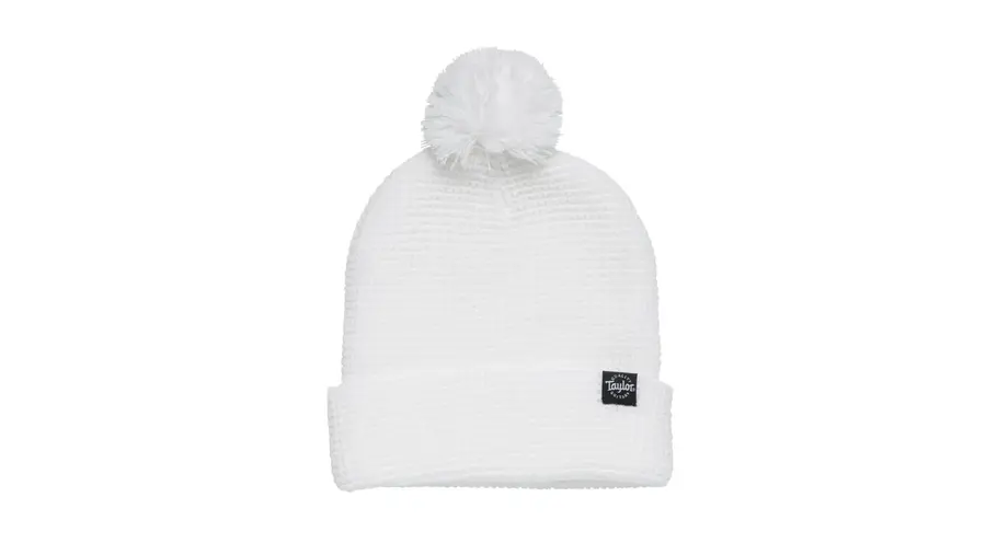 Taylor Pom-Pom Beanie, White 
