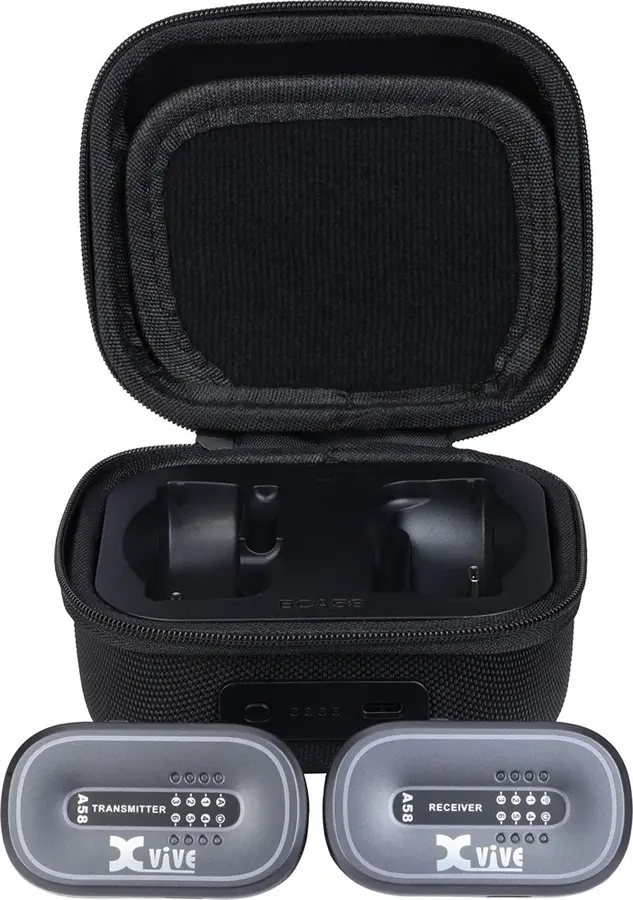XVIVE AC58 Guitar Wireless&Battery Case Bundle, 5,8 GHz 
