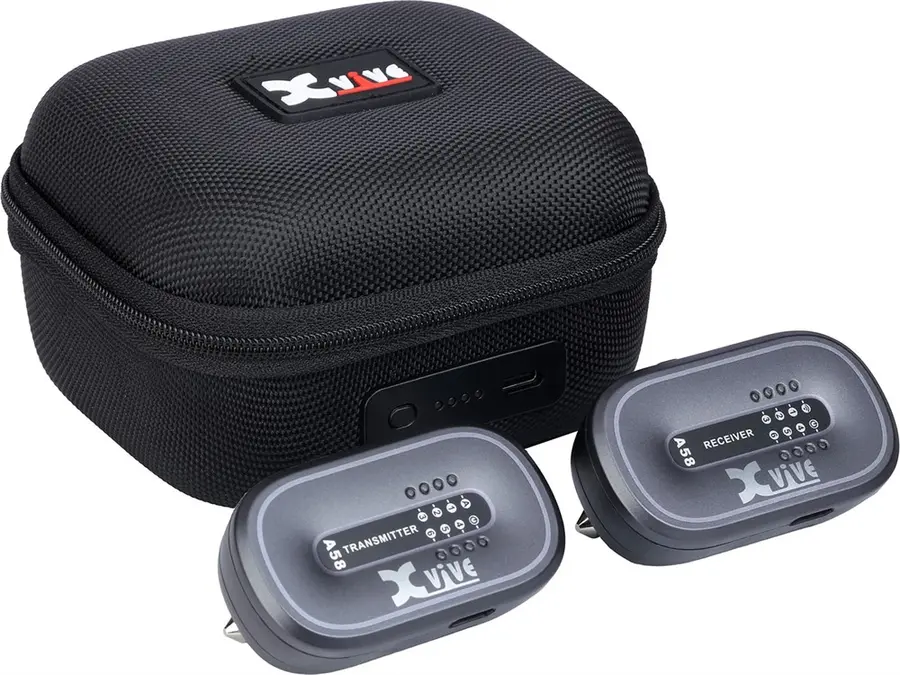 XVIVE AC58 Guitar Wireless&Battery Case Bundle, 5,8 GHz 