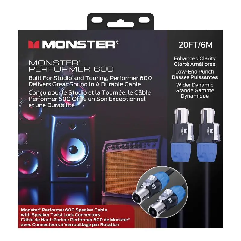 Monster Performer 600, Speaker 20 ft. Speak-On (VMP60006) 