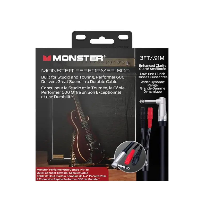 Monster Performer 600, Speakon 3 ft. Faston (600510) 