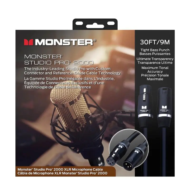 Monster Studio Pro 2000, Mic 30 ft. XLR (600574) 