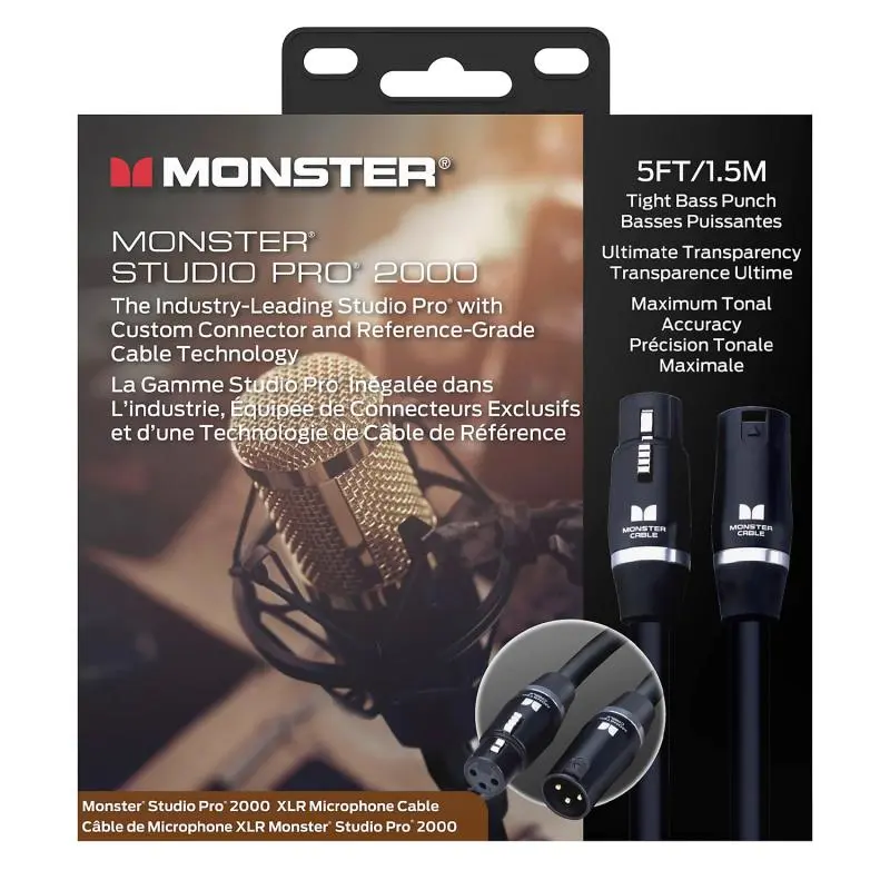 Monster Studio Pro 2000, Mic 5 ft. XLR (600572) 