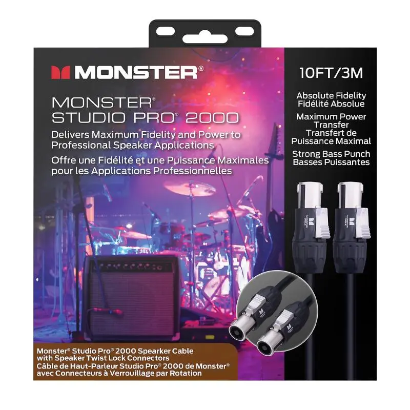 Monster Studio Pro 2000, Speaker 10 ft. Speak-On (60010) 