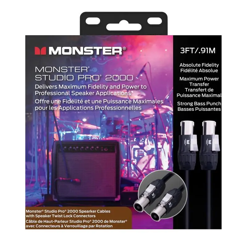 Monster Studio Pro 2000 Speaker 3 ft Speak-On (600507) 