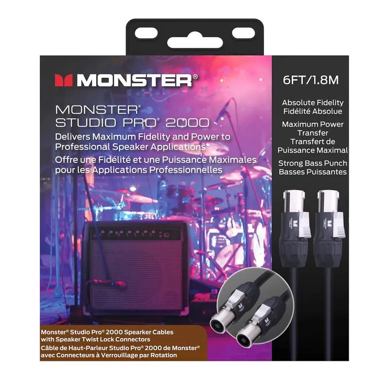 Monster Studio Pro 2000, Speaker 6 ft Speak-On (600508) 