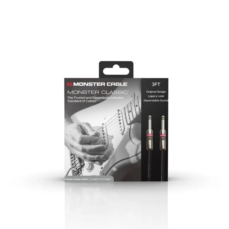 Monster Classic 3 ft straight 1/4" plugs (600642) 