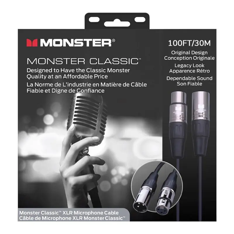 Monster Classic, Microphone 100 ft. XLR (60013) 
