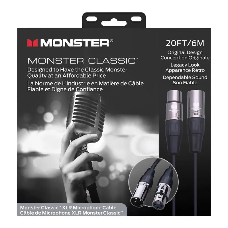 Monster Classic, Microphone 20 ft. XLR (600501) 