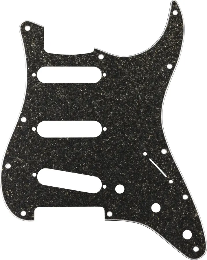 Fender Hybrid Glass/Glitter Stratocaster S/S/S Pickguard, Dark Gray Sparkle 