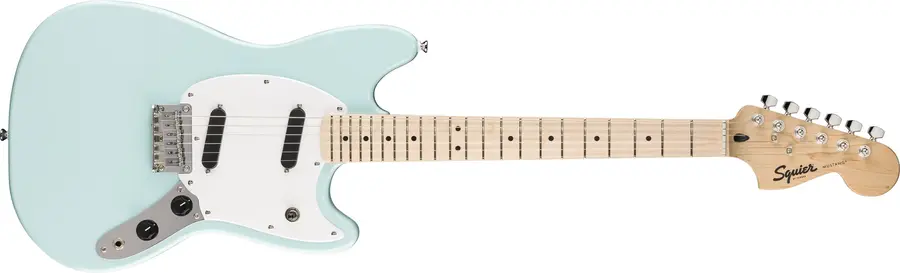 Squier Sonic Mustang MN, White Pickguard, Daphne Blue 