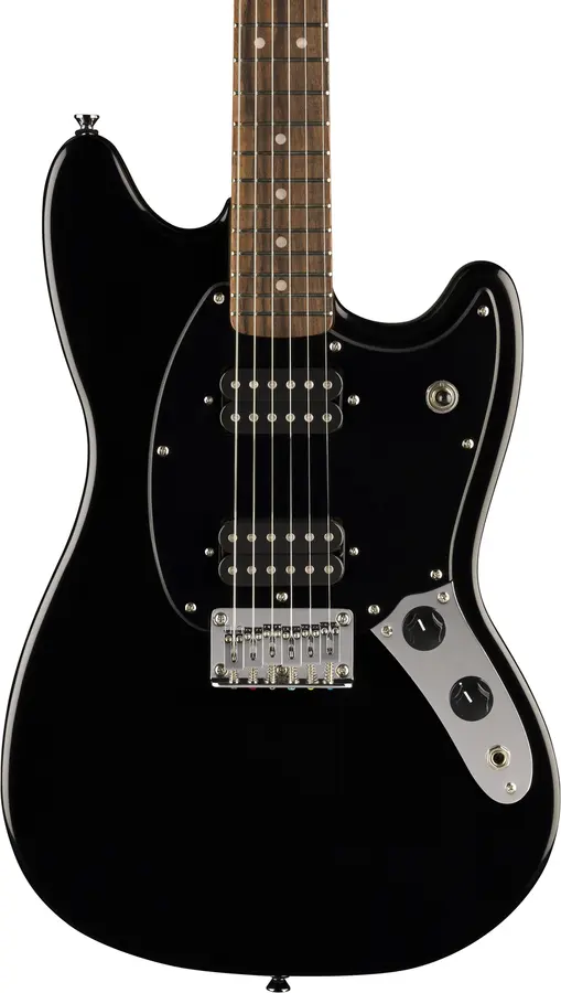 Squier Sonic Mustang HH IL, Black Pickguard, Black 