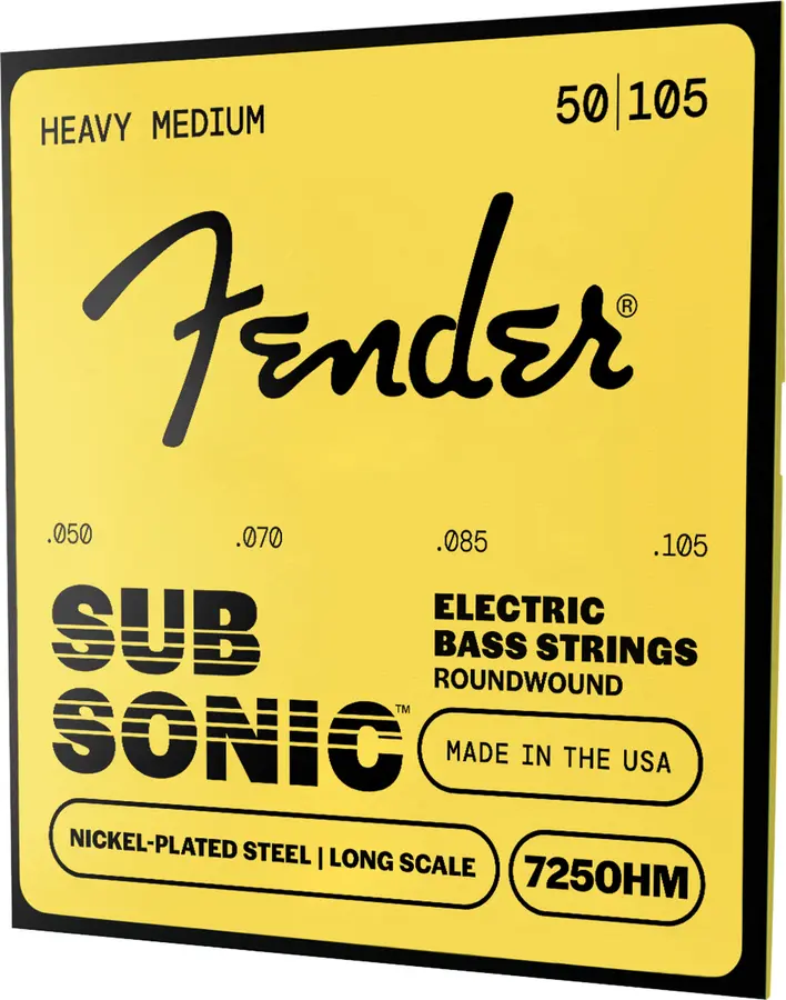 Fender 7250 Bass Strings 7250HM (050-105) Nickel Plated Steel Long Scale 
