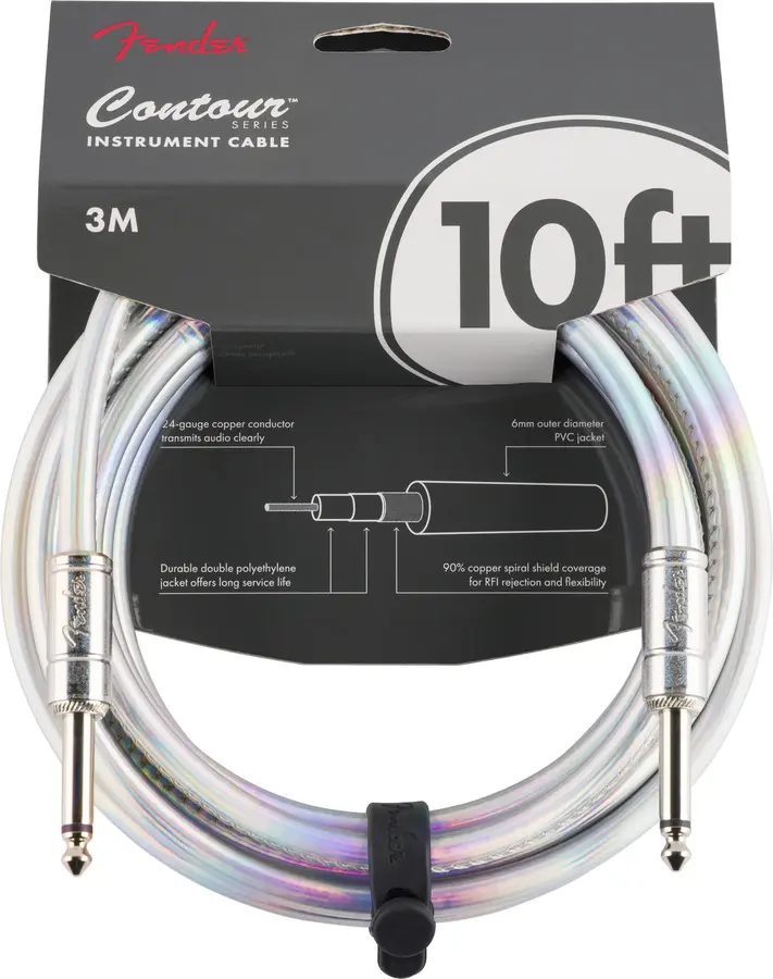 Fender Contour Instrumentkabel Iridescent, 10'/3m 