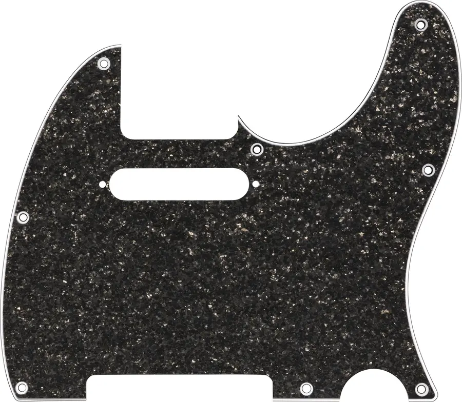 Fender Hybrid Glass/Glitter Telecaster S/S Pickguard, Dark Gray Sparkle 