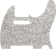 Fender Hybrid Glass/Glitter Telecaster S/S Pickguard, Silver Sparkle