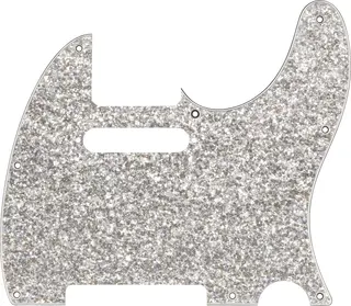 Fender Hybrid Glass/Glitter Telecaster S/S Pickguard, Silver Sparkle