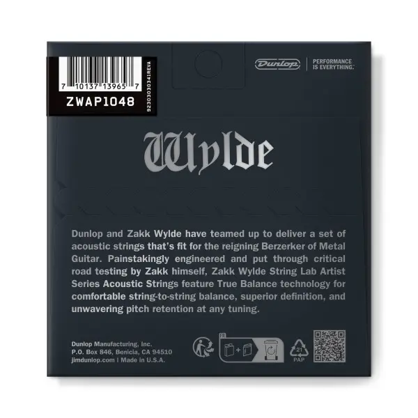 Dunlop ZWAP1048 Zakk Wylde Gitarstrenger (010-048) Ak. gitar 