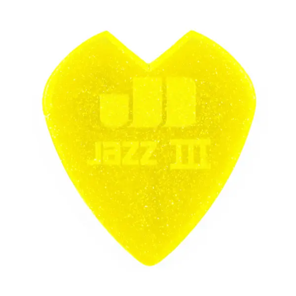 Dunlop 47PKH3NYS Kirk Hammet Jazz III Yellow Glitter (6-pakning) 