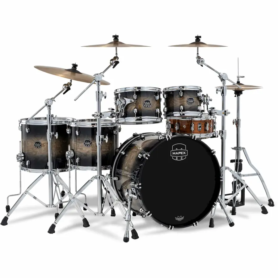 Mapex Saturn VI Series SR628XUZXG Black Ink Burst Shellpack 