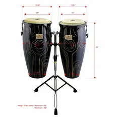 Tycoon Supremo Select Cyclone Series 10"&amp;11" Congas with Double Stand