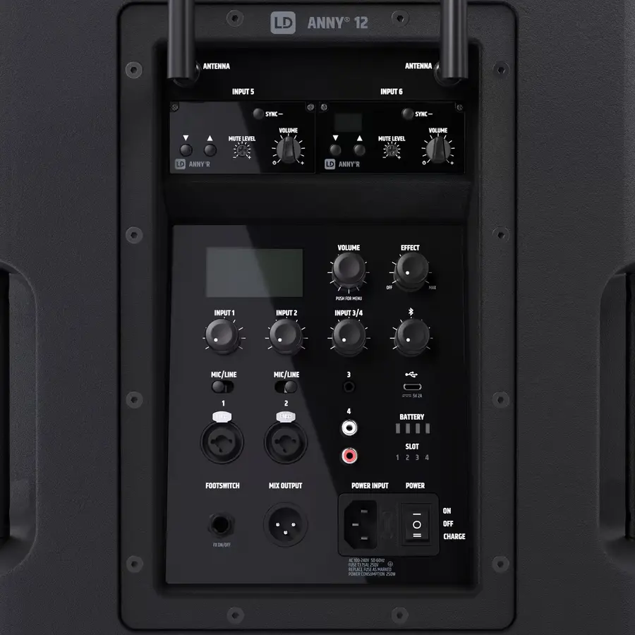 LD Systems ANNY 12 HHD2 B5 Kompakt-PA 2x trådløse håndholdte mikrofoner 