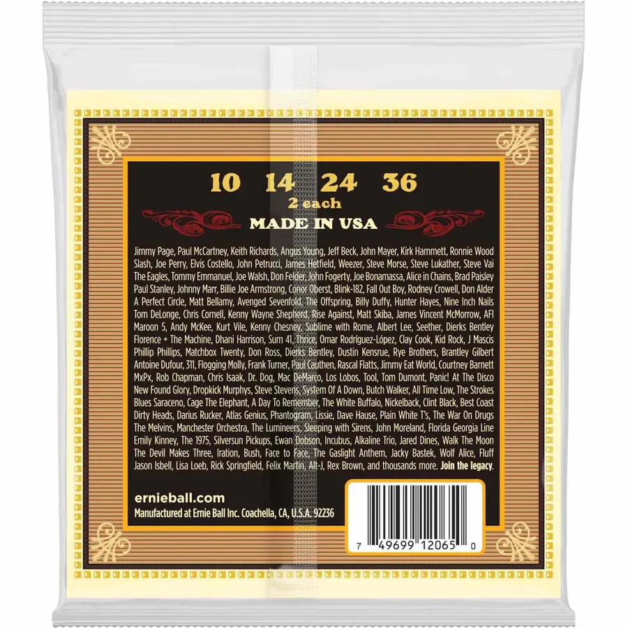 Ernie Ball 2065 Earthwood 80/20 Bronze Mandolin Loop End Med 