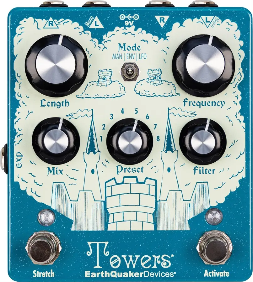 EarthQuaker Devices Towers Stereo Reverberant Filter 