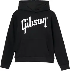 Gibson Accessories Kid's Logo Pullover Hoodie (Black), XL