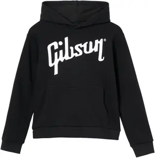Gibson Accessories Kid's Logo Pullover Hoodie (Black), XL