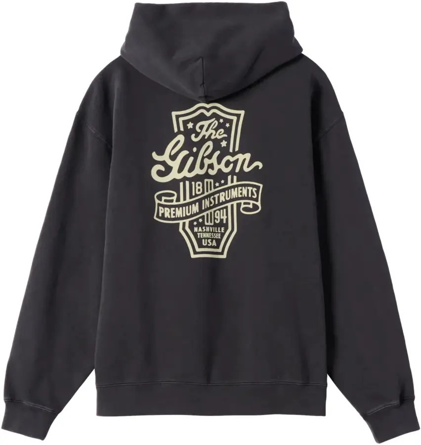 Gibson Accessories Premium Instruments Hoodie (Black), MD 