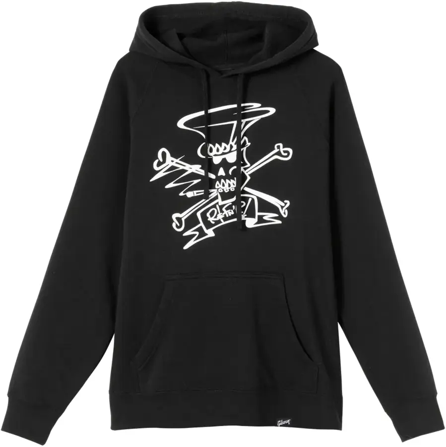 Gibson Accessories Slash 'Skully' Pullover Hoodie (Black), Large 
