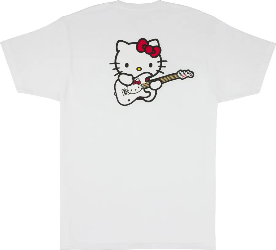 Fender Fender x Hello Kitty Logo Tee, White, XL 