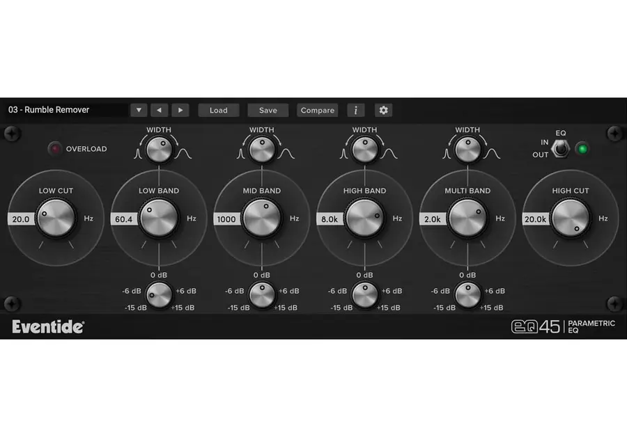 Eventide EQ45 4-band Parametric EQ (ESD) Native Software Plugin for AAX, VST, AU 