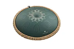 Meinl Sonic Energy OSTD4DGE Octave Steel Tongue,F# Minor, Dark Green, Engr floral
