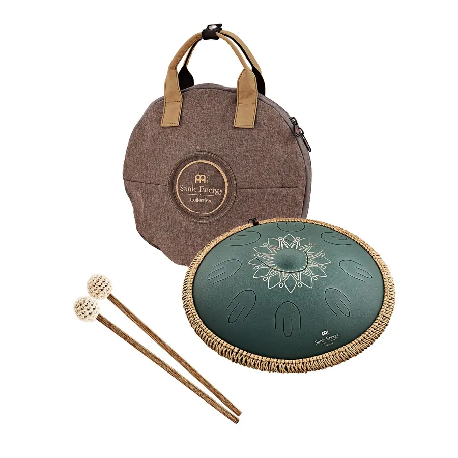 Meinl Sonic Energy OSTD4DGE Octave Steel Tongue,F# Minor, Dark Green, Engr floral 