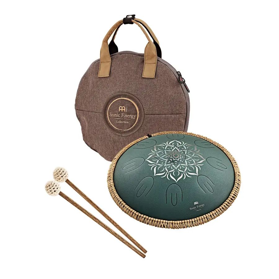 Meinl Sonic Energy OSTD3DGE Octave Steel Tongue,F Major, Dark Green, Engr floral 
